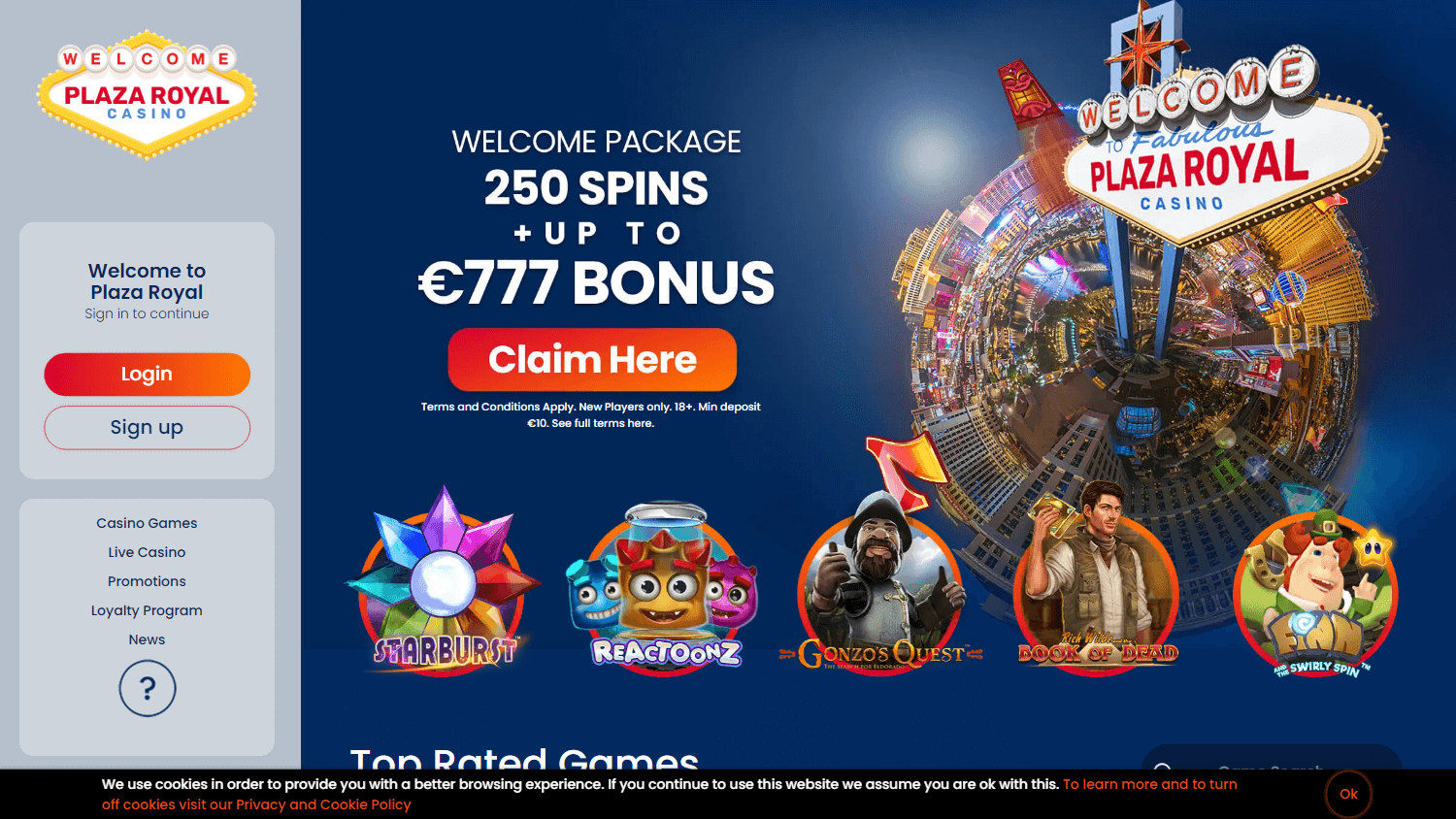 Plaza Royal Casino Desktop screenshot